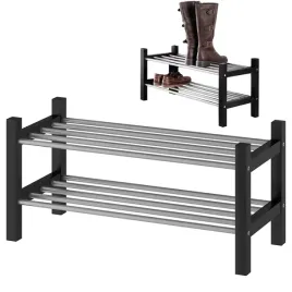 polka-na-buty-obuwie-2-poziomy-79x32x37-cm-czarna