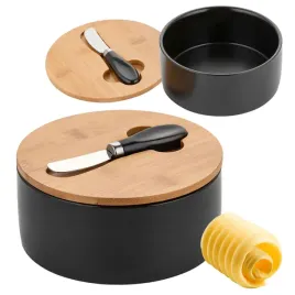 elegancka-maselnica-z-bambusowa-pokrywka-i-nozem-16x6-cm-czarna