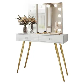 toaletka-sienna-gold-elite-z-lustrem-zlote-nogi-bialy-polysk-uchwyt