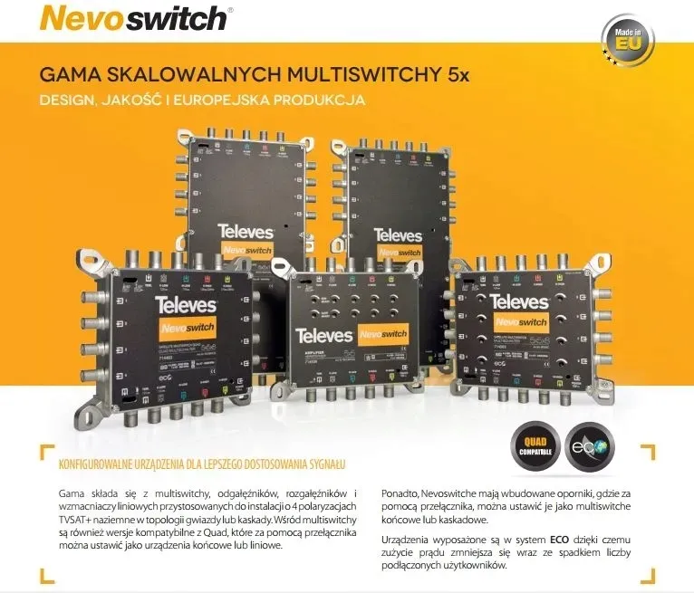 multiswitch-televes-5x5x32-quattro-714507-stan-nowy