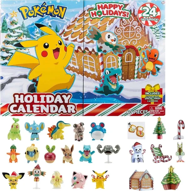 POKEMON KALENDARZ ADWENTOWY NIESPODZIANKA ORYGINALNY 16 UNIKALNYCH FIGUREK