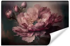 fototapeta-do-salonu-kwiaty-styl-vintage-malunek-abstrakcja-3d-450x300