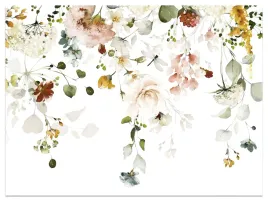 fototapeta-do-salonu-kwiaty-roze-bez-liscie-akwarela-tapeta-boho-450x300