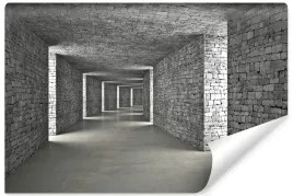 fototapeta-do-salonu-kamienny-tunel-efekt-3d-abstrakcja-mur-450x300
