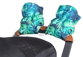 mio-bebe-rekawiczki-liscie-nieb-zielone-plusz