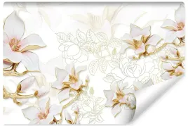 fototapeta-do-sypialni-kwiaty-magnolia-abstrakcja-efekt-3d-400x280