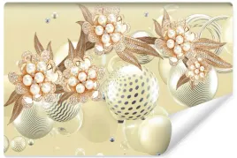 fototapeta-do-salonu-kule-efekt-3d-kwiaty-perly-abstrakcja-400x280