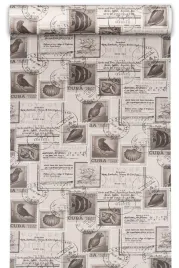 tapeta-scienna-dekor-natur-znaczki-95899-2-szara