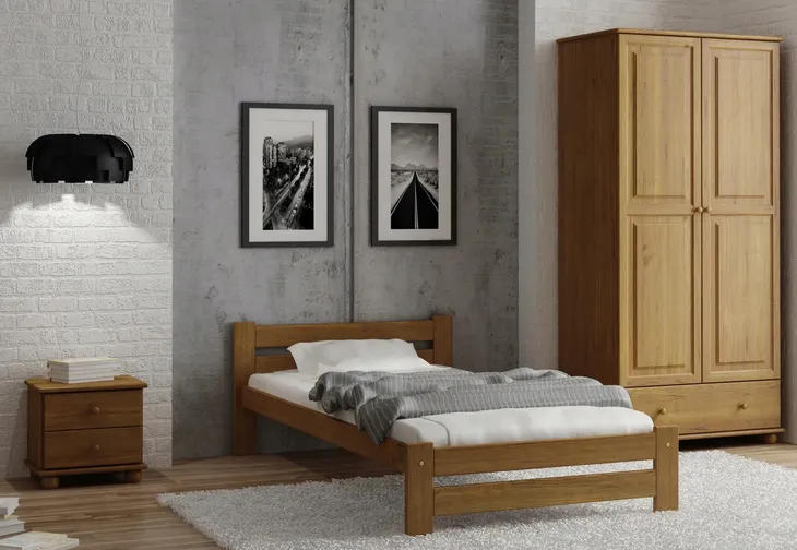 lozko-drewniane-sosnowe-agata-100x200-rama-dab-marka-inny-producent