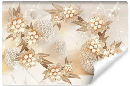 fototapeta-do-salonu-abstrakcyjne-kule-kwiaty-perly-diamenty-3d-450x300
