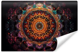 fototapeta-do-salonu-kolorowa-mandala-ornamenty-abstrakcja-boho-450x300