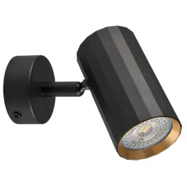 lampa-scienna-sufitowa-czarna-zlota-okragla-reflektorek-regulowany-polux
