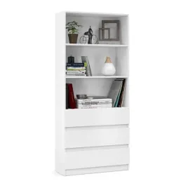 regal-ksiazki-polka-segregatory-biurowy-szafka-bialy-mat-3-szuflady-80-cm