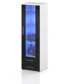 witryna-szafka-stojaca-slupek-z-szyba-bialy-mat-czarny-polysk-60cm-dama-pik