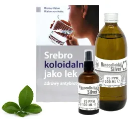 Zdjęcie produktu NANO SREBRO KOLOIDALNE PLAZMOWANE NIEJONOWE 500ml + 100ml + KSIĄŻKA