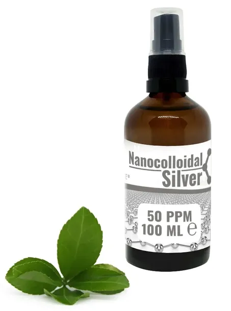 NANO SREBRO KOLOIDALNE PLAZMOWANE 50PPM 100ML BEZBARWNE spray