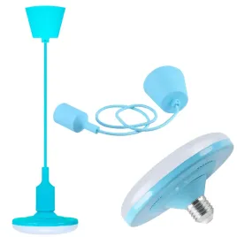 lampa-wiszaca-oprawa-zarowka-led-10w-niebieska-nowoczesna-nad-stol-polux