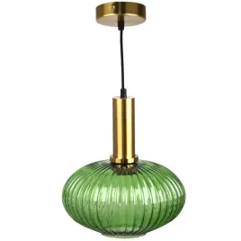 lampa-wiszaca-zlota-szklany-zielony-klosz-nowoczesna-nad-stol-okragla-polux