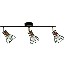 lampa-scienna-sufitowa-czarna-miedziana-druciane-klosze-loft-3-pkt-polux