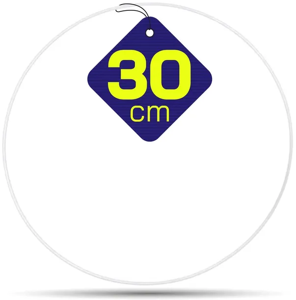 BIAŁA metalowa obręcz - koło z drutu Ø 30 cm.