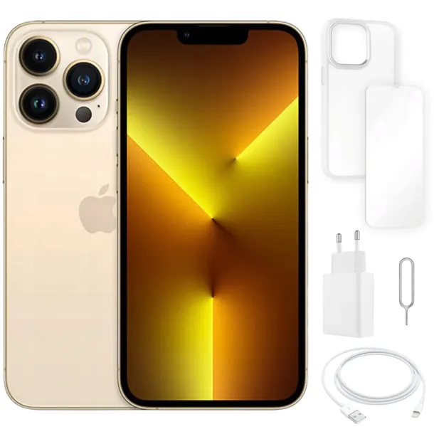 IPHONE 13 PRO 256 GB APPLE | PREMIUM A+| BATERIA 100% | ZŁOTY | SIM + eSIM