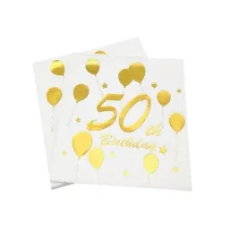 serwetki-50-th-birthday-balony-bialo-zlotre-33x33cm-10szt-na-50-urodziny