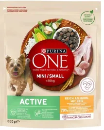 karma-dla-psow-malych-ras-kurczak-i-ryz-purina-one-mini-small-active-800g