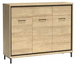 dab-komoda-szeroka-135-cm-pojemna-metalowe-nogi-salon-jadalnia-sypialnia