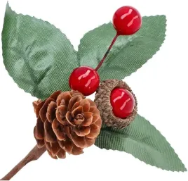 galazka-swiateczna-pik-szyszka-glog-czerwony-liscie-14-cm-ozdobna-dekoracja