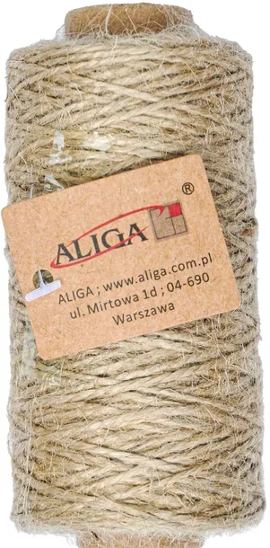 SZNUREK LNIANY JUTOWY 1,5mm 100 M SZPULA JUTA NATURA PAKOWANIE PREZENTÓW