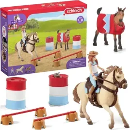 schleich-zabawa-na-ranczu-konie-zrebak-przeszkody-horse-club