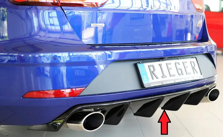Dokładka tylnego zderzaka dyfuzor RIEGER do SEAT LEON ST 17-