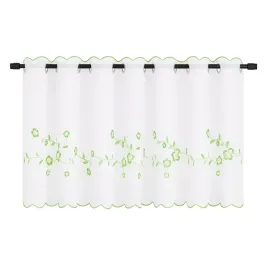 firana-zazdrostka-kuchenna-biala-zielone-kwiaty-60x120-cm