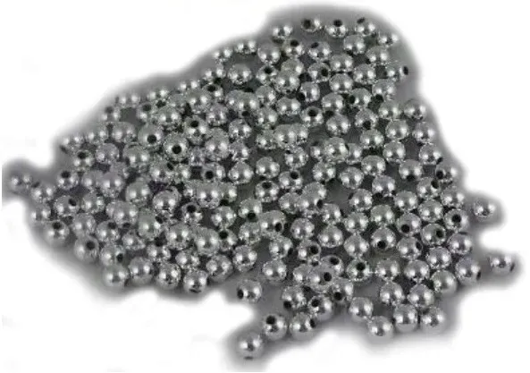 SREBRNE KORALIKI PEREŁKI PERŁOWE Z DZIURKĄ 6MM 50g 500 SZT SREBRO KORALE