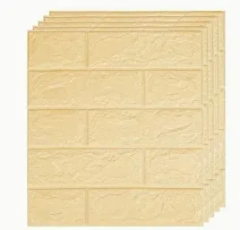 plytki-scienne-naklejki-3d-cegla-piankowa-maselkowy-zolty-zestaw-20-sztuk