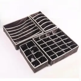 organizery-do-szuflad-zestaw-4-sztuki-brazowy-pojemniki-na-bielizne