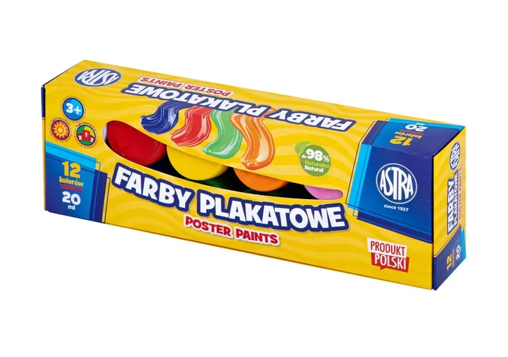 FARBY PLAKATOWE ASTRA 12 kol x 20 ml