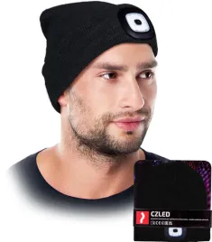 czapka-zimowa-ledowa-z-latarka-usb-ciepla-szara-mocna-ocieplana-reis