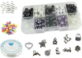 koraliki-szklane-8mm-organizer-220szt-zestaw-czarno-szaro-bialy