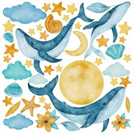 duze-naklejki-na-sciane-wieloryby-boho-kolor