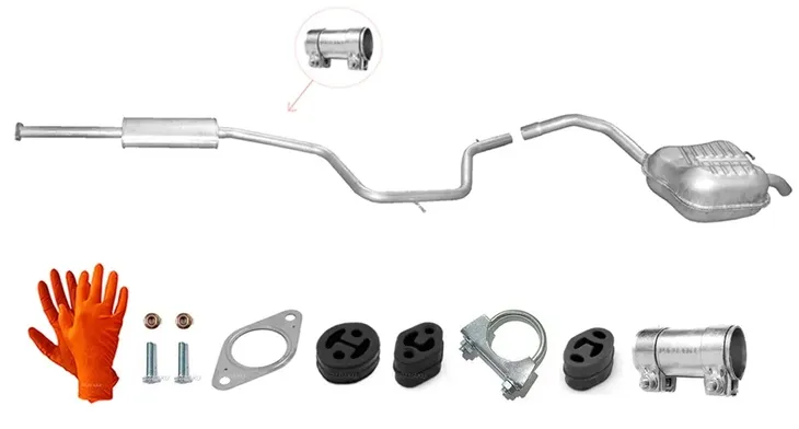 FORD S-MAX 2.0i 16V 107kW (2006-4/2011) TŁUMIK ŚRODKOWY KOŃCOWY