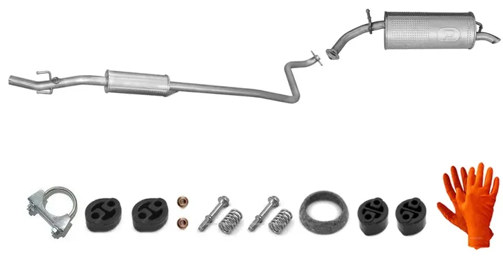 TOYOTA YARIS 1.0 16V 50kW (1999-10/2005) TŁUMIKI ŚRODKOWY KOŃCOWY