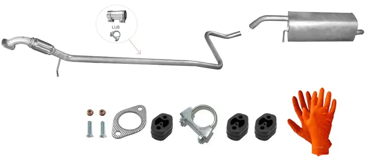 FORD FIESTA 1.25 1.4 (2008-2012) RURA ŚRODKOWA + TŁUMIK KOŃCOWY