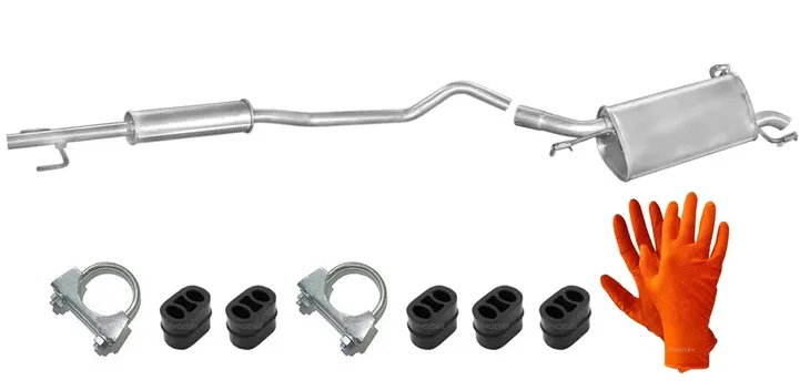 OPEL CORSA C 1.2 1.4 (2000-2006) TŁUMIK ŚRODKOWY KOŃCOWY