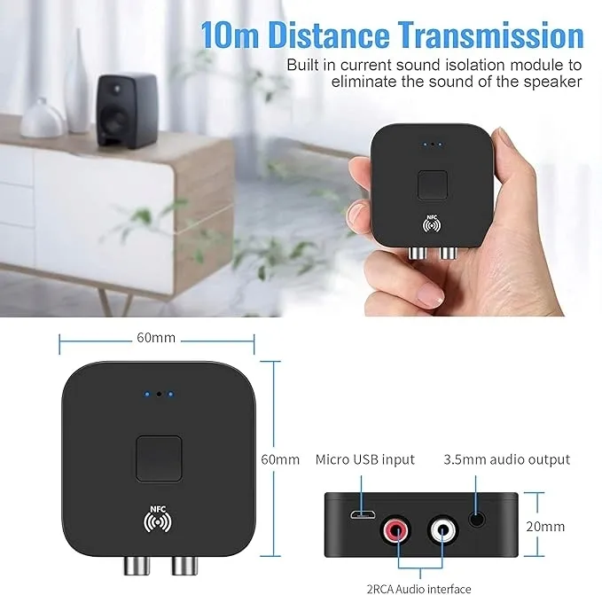 odbiornik-bluetooth-5-0-nfc-audio-czarny-stan-nowy
