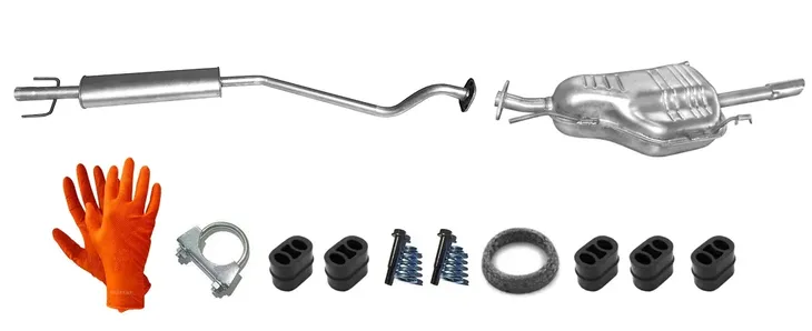 OPEL ASTRA G 1.4 1.6 (1998-2004) SEDAN TŁUMIK ŚRODKOWY KOŃCOWY