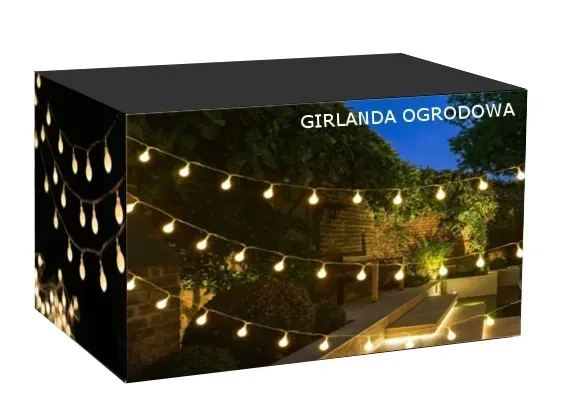 GIRLANDA 15m Lampki 50szt żarówki ogrodowe