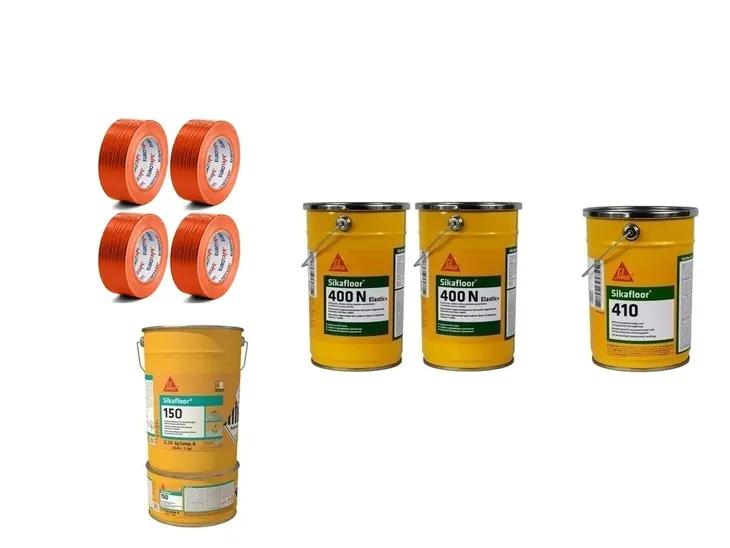 4puszki- 2x SIKAFLOOR 400N + 150 + 410 SYSTEM 12m2