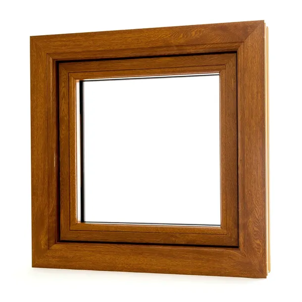 OKNO PCV PRAWE 50 X 50 / 500 X 500 OKNO RU ZŁOTY DĄB DWUSZYBOWE