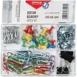 pinezki-i-spinacze-zestaw-biurowy-do-dokumentow-office-products-153-sztuki